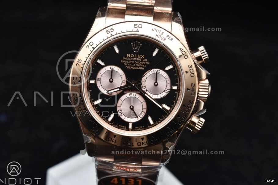 RG on Bracelet Best Dial RG 1:1 Edition QF 116505 Daytona Black SH4130 (Gain Weight) V3 0407